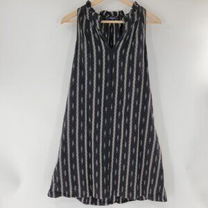 Madewell V Neck Sleeveless Black And White‎ Woman's Dress 100% Cotton Size Small